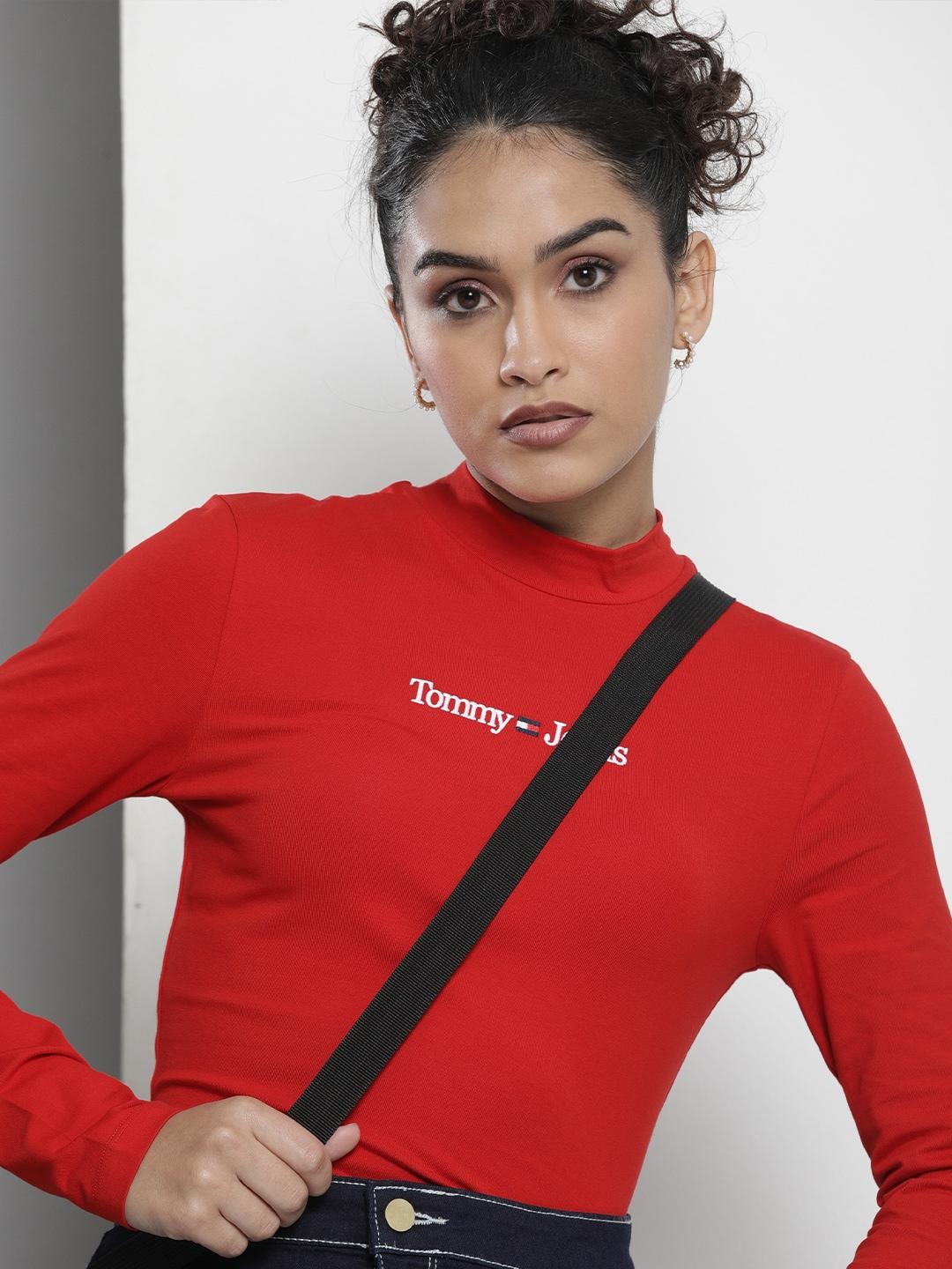 tommy-hilfiger-red-brand-logo-embroidered-bodysuit