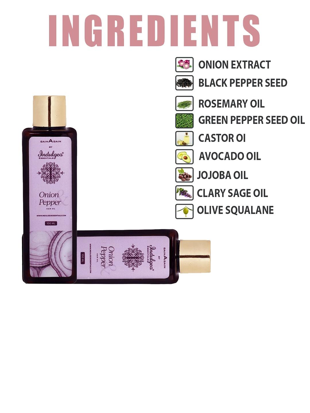 Indulgeo Essentials Onion & Pepper Hair Oil - 100 ml