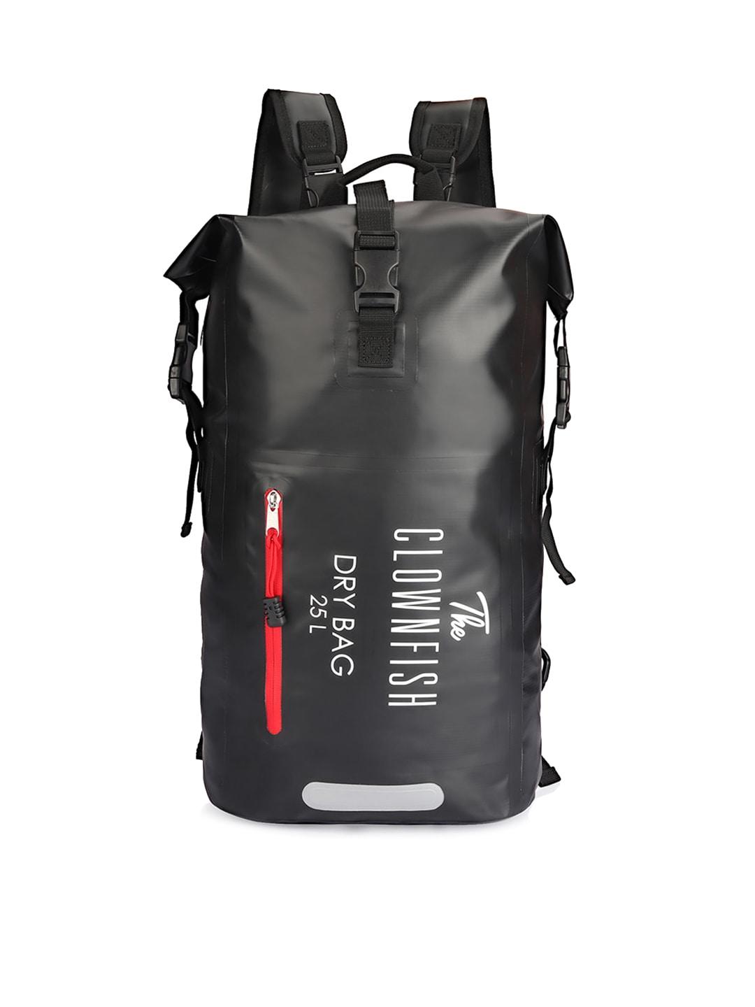 the-clownfish-unisex-black-&-white-typography-backpack