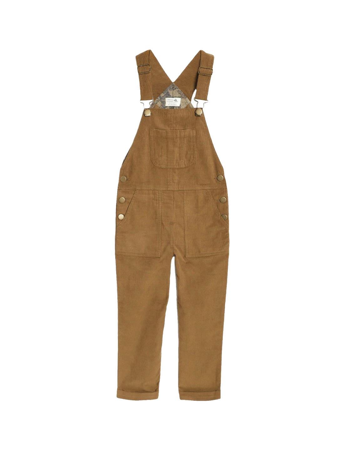 cherry-crumble-kids-brown-cotton-blend-sleeveless-solid-french-corduroy-dungaree