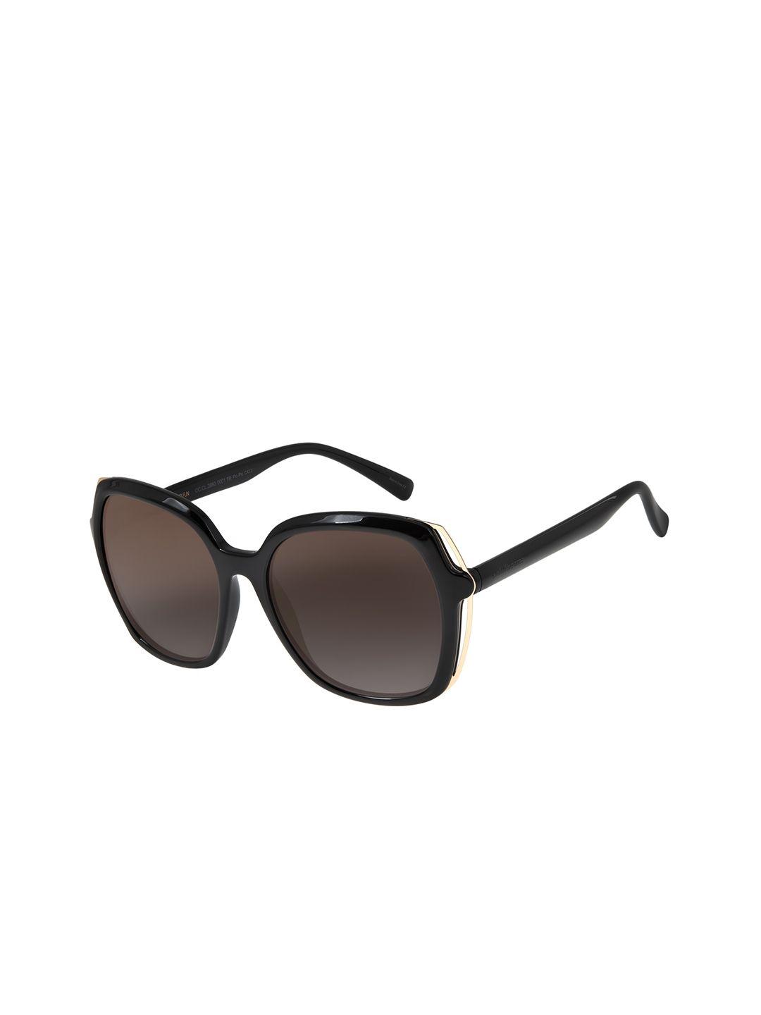Chilli Beans Women Brown Lens & Black Square Sunglasses with UV Protected Lens