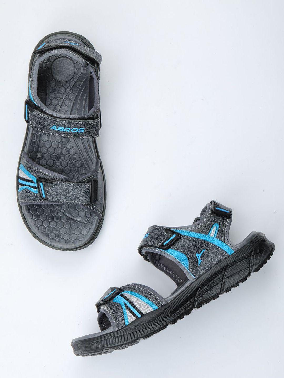 abros-men-grey-&-blue-solid-sports-sandal