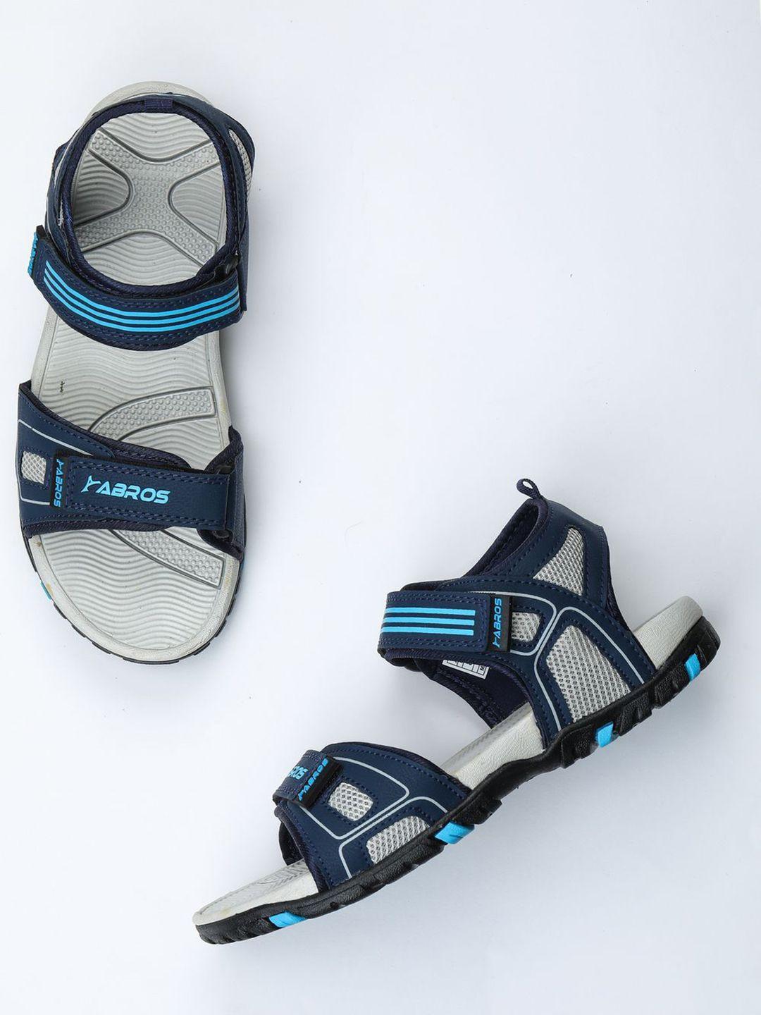 ABROS Men Navy Blue Solid Sports Sandals