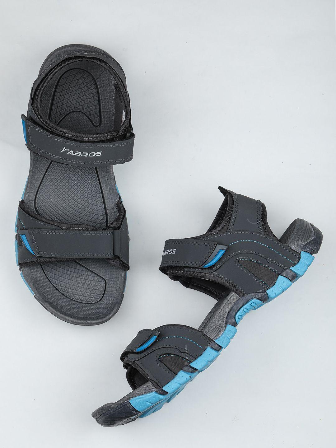 abros-men-grey-&-turquoise-blue-solid-sports-sandals