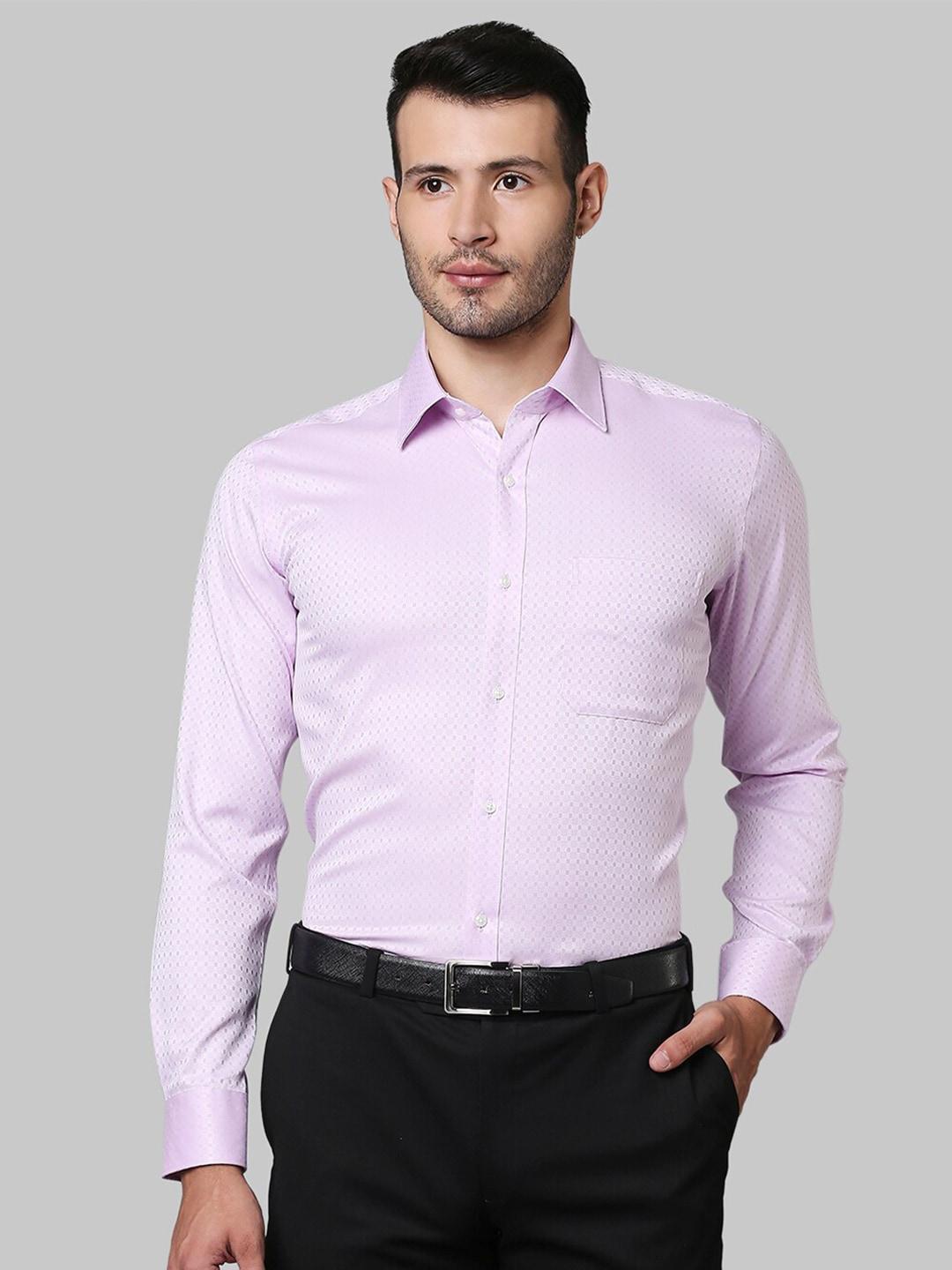 Raymond Men Purple Regular Fit Pure Cotton Casual Shirt