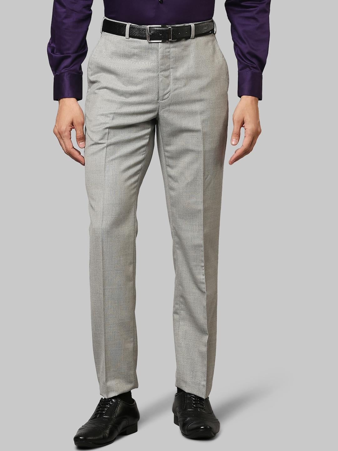Raymond Men Regular Fit Formal Grey Trousers