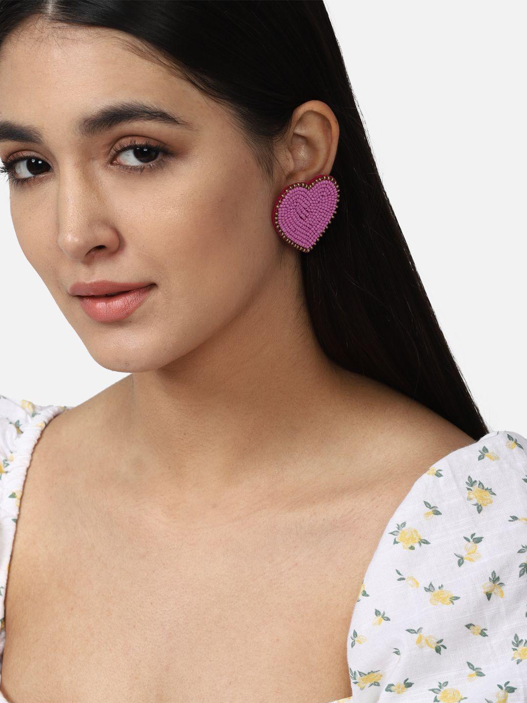 forever-21-purple-contemporary-studs-earrings
