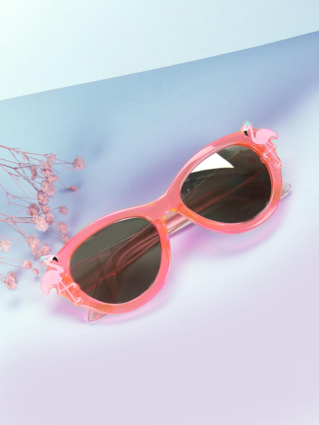 Carlton London Girls Grey Lens & Pink Cateye Sunglasses CLSG031