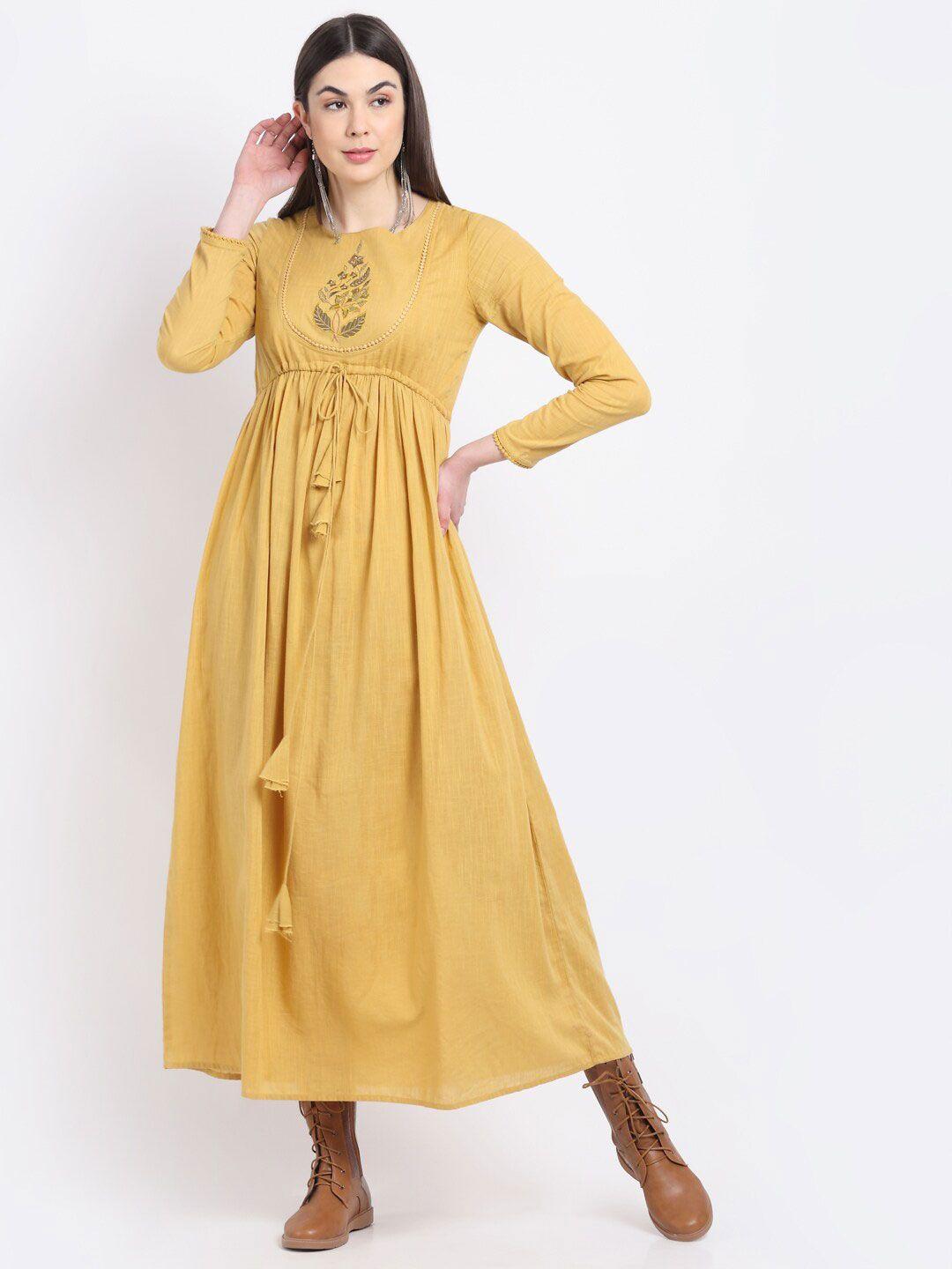 La Zoire Mustard Yellow Maxi Dress