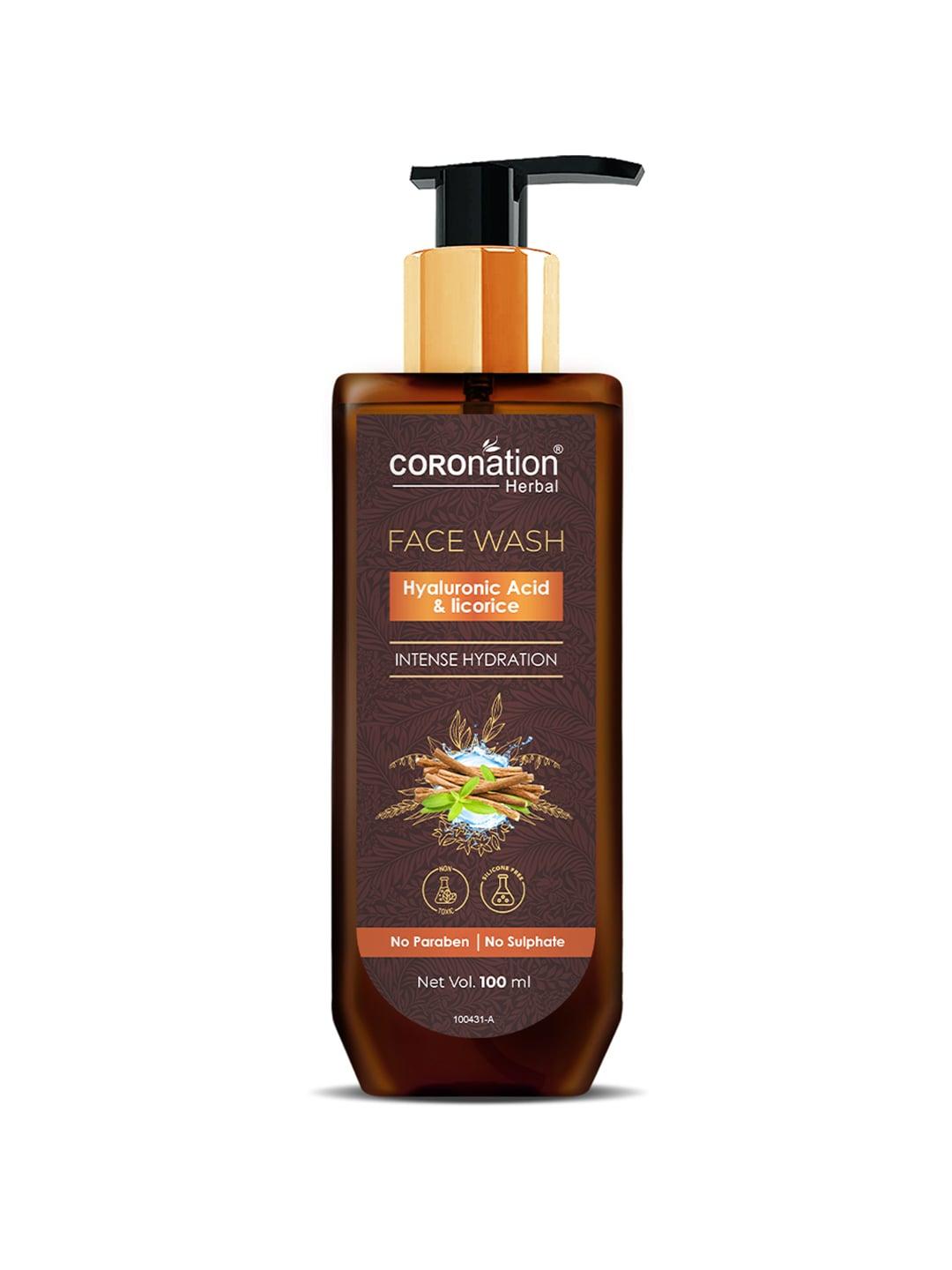 COROnation Herbal Intense Hydration Face Wash with Hyaluronic Acid & Licorice - 100 ml