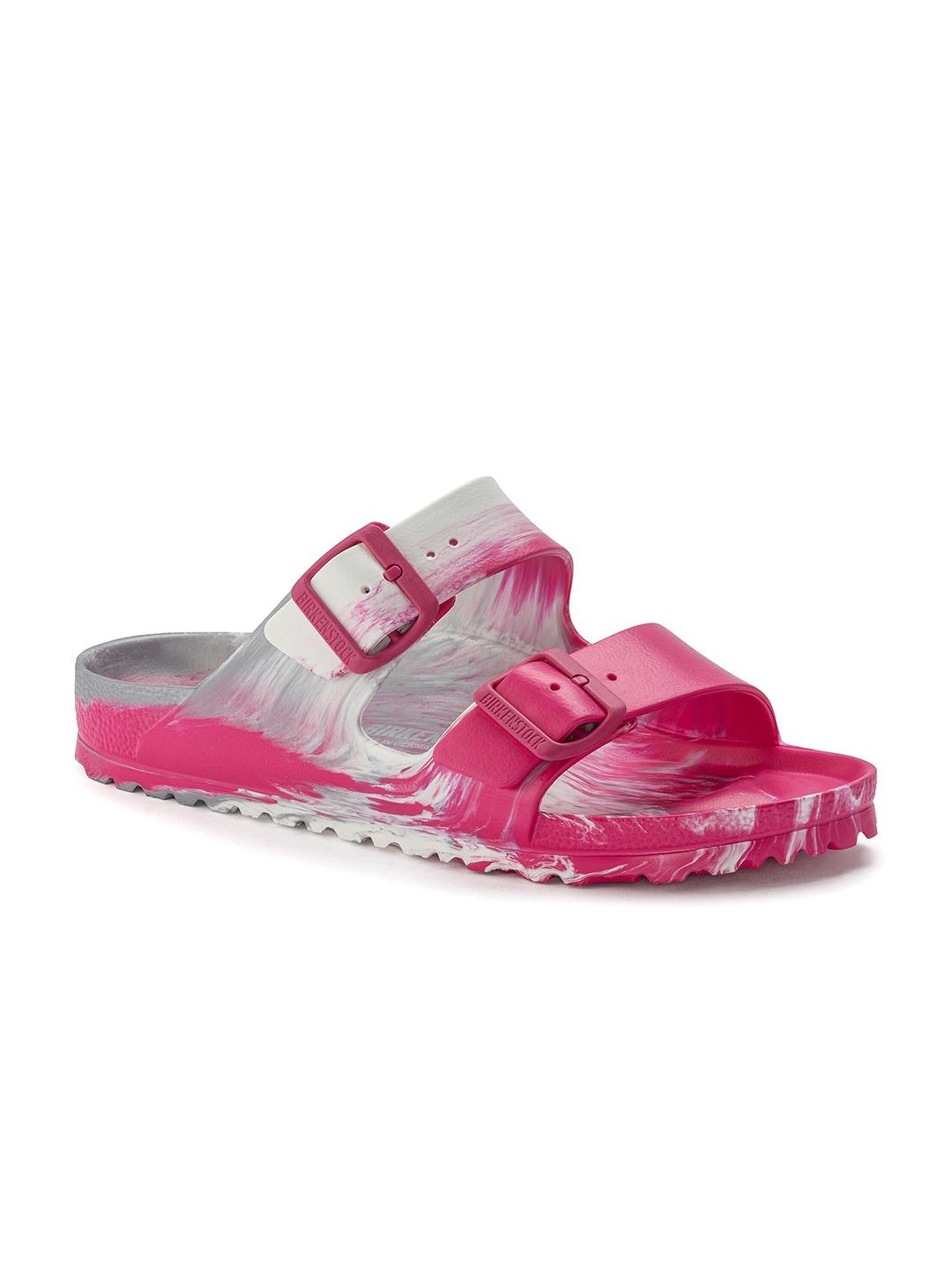 Birkenstock Unisex Grey & Pink Arizona Comfort Sandals