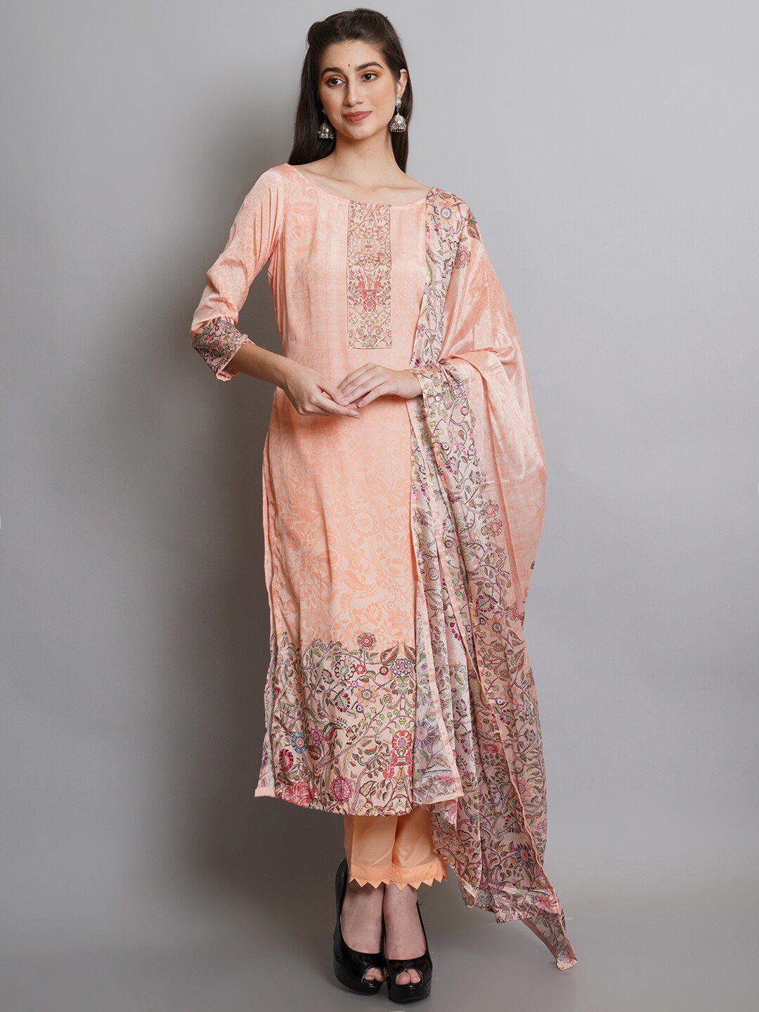 stylee-lifestyle-peach-coloured-&-green-printed-unstitched-dress-material