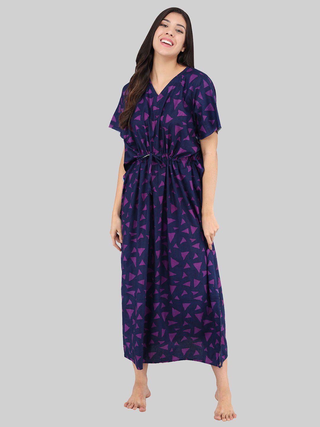 shararat-women--purple-printed-kaftan-nightdress