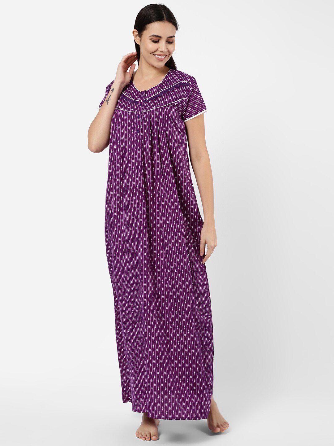 sweet-dreams-women-purple-printed-maxi-nightdress