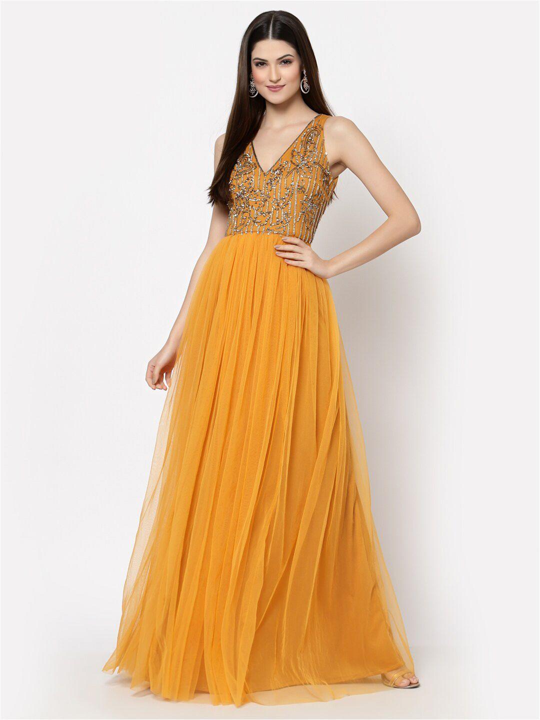 just-wow-yellow-embellished-with-beads-design-net-maxi-dress