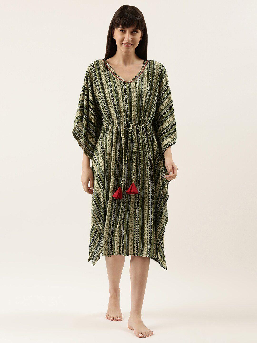 bannos-swagger-women-green-printed-nightdress