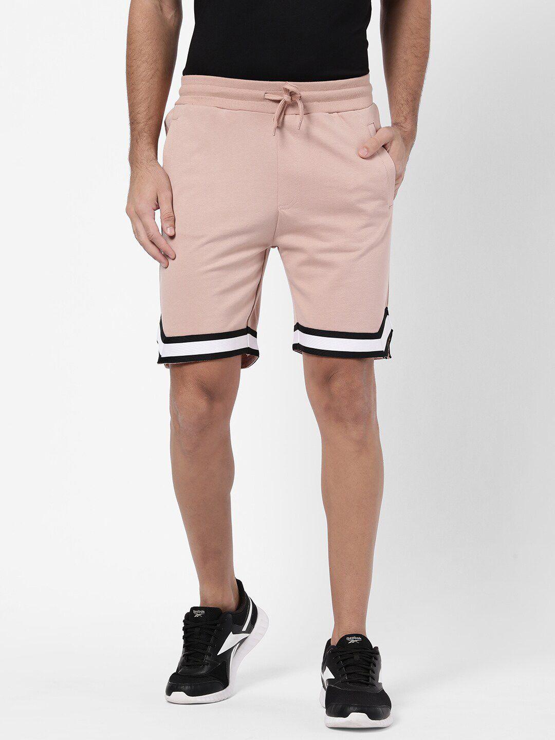 R&B Men Pink Solid Shorts