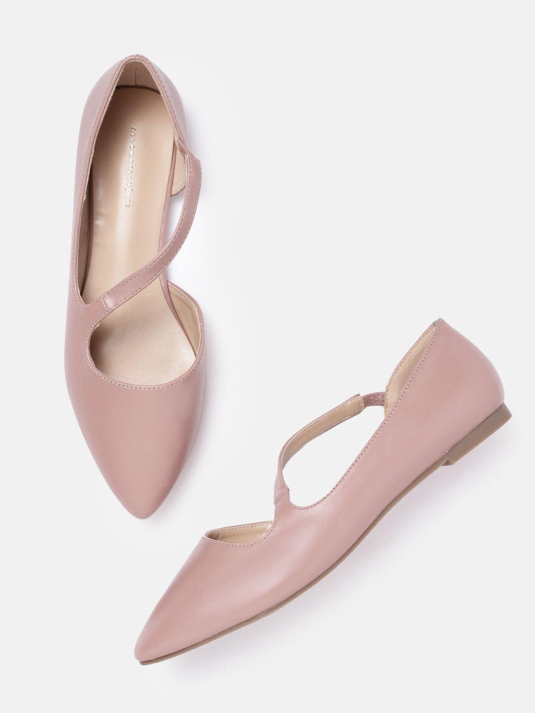 allen-solly-women-peach-coloured-solid-pointed-toe-flats