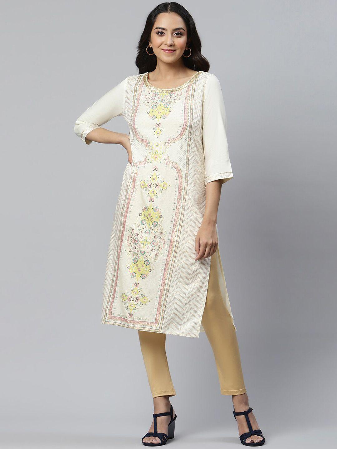 aurelia-women-white-&-yellow-ethnic-motifs-embroidered-floral-handloom-kurta