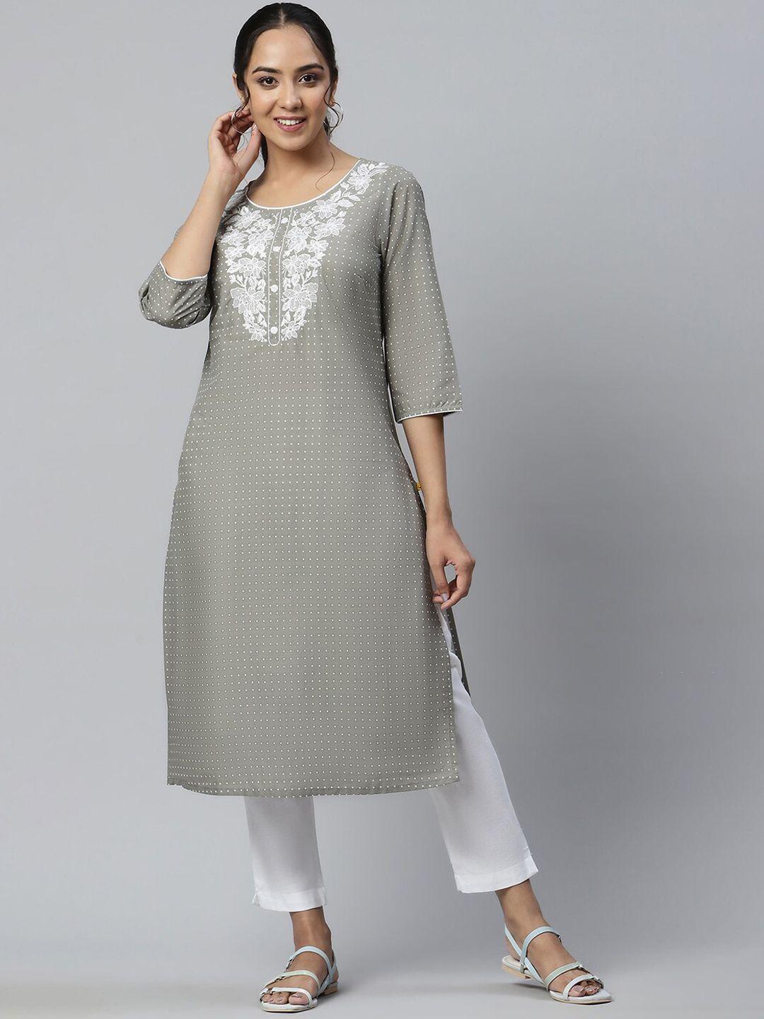 aurelia-women-grey-geometric-flared-sleeves-thread-work-asymmetric-kurta