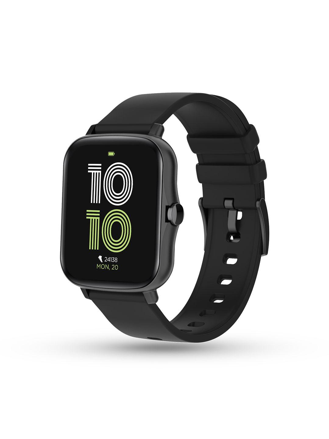 pebble Jet Black Spark 1.7 inch BT Calling with SPO2, HR Monitor Smartwatch