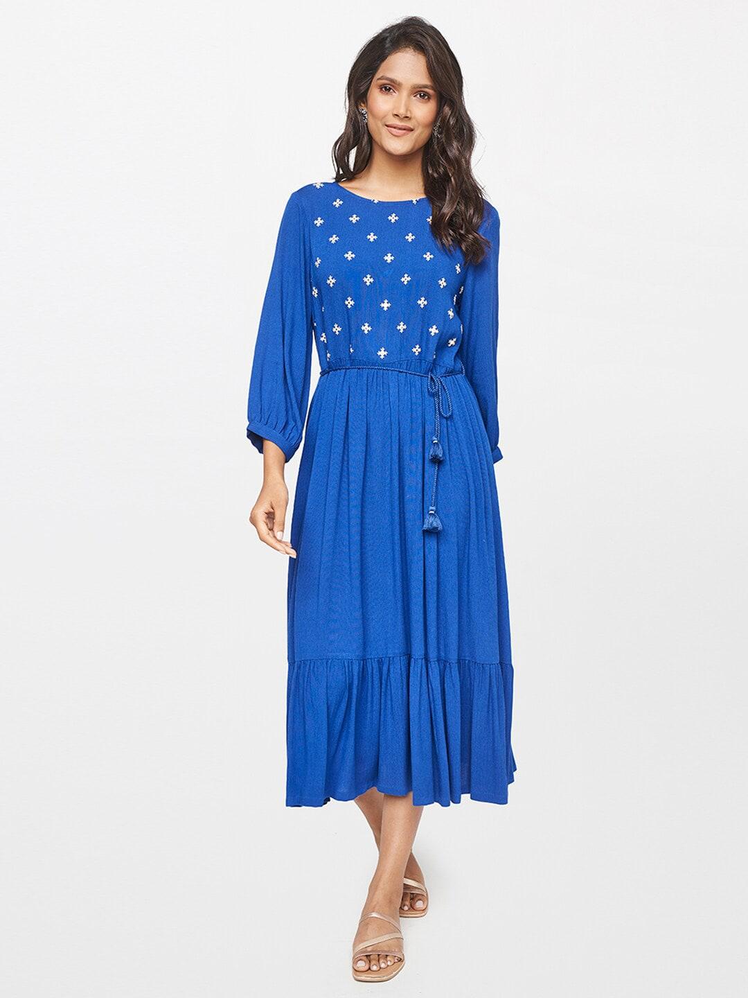 itse-blue-a-line-dress