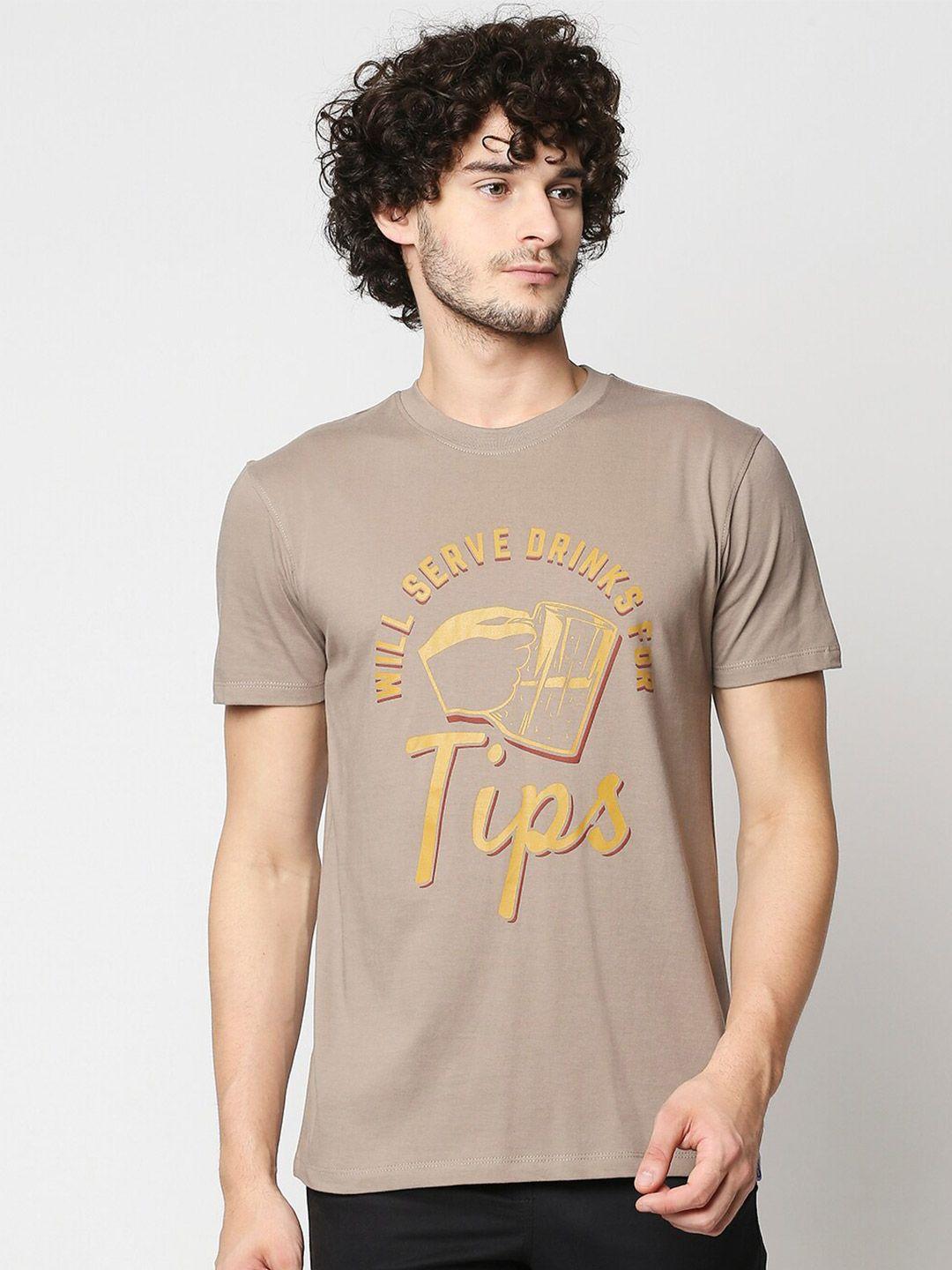 blamblack-men-beige-typography-printed-t-shirt