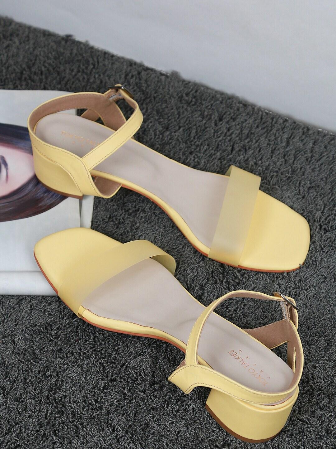 tokyo-talkies-yellow-solid-block-sandals
