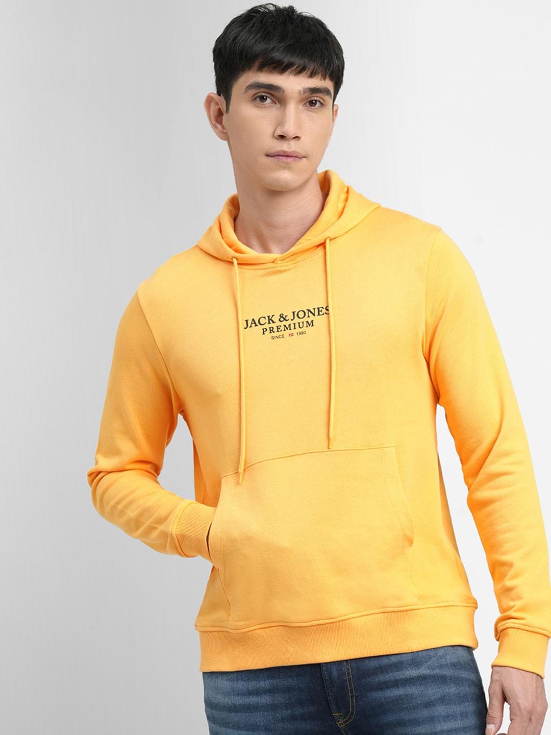 jack-&-jones-men-yellow-brand-logo-printed-hooded-sweatshirt