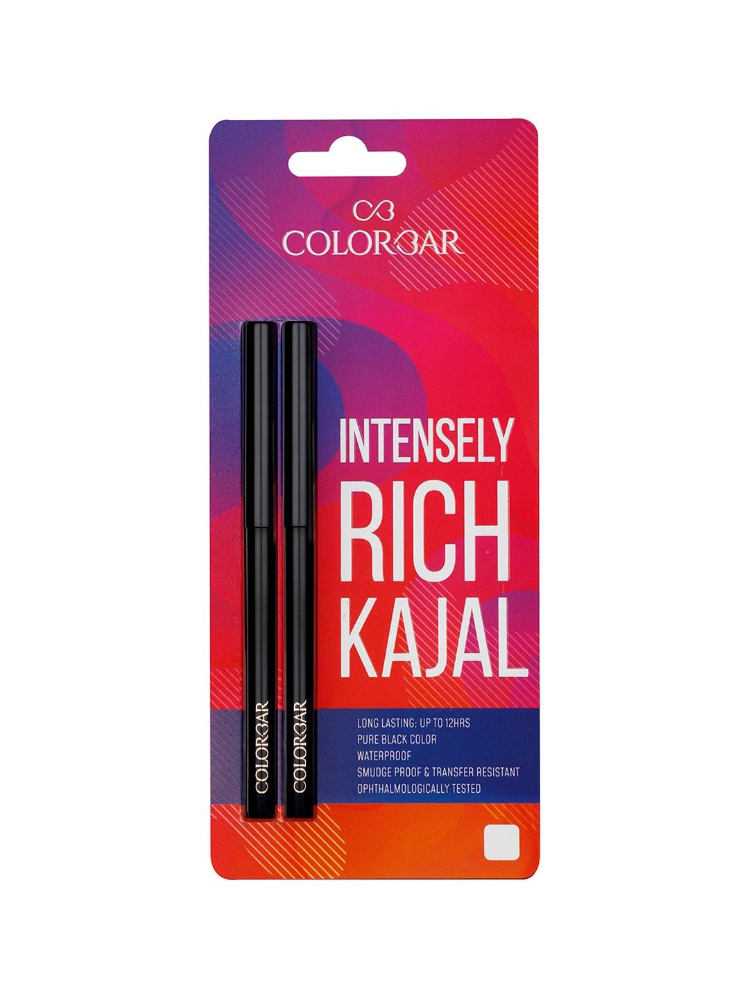 Colorbar Set of 2 Long-Lasting Waterproof Intensely Rich Kajal - Creatively Black 001