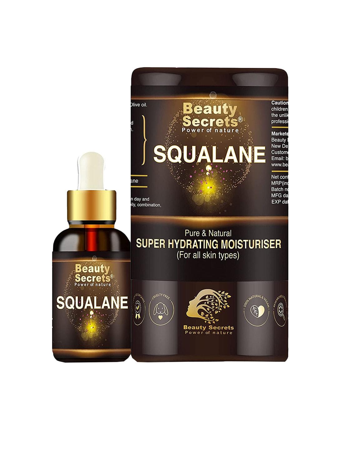 Beauty Secrets Pure & Natural Organic Squalane Oil Super Hydrating Moisturiser - 30 ml
