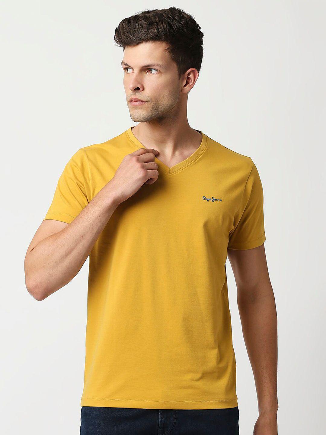 pepe-jeans-men-yellow-typography-printed-slim-fit-t-shirt