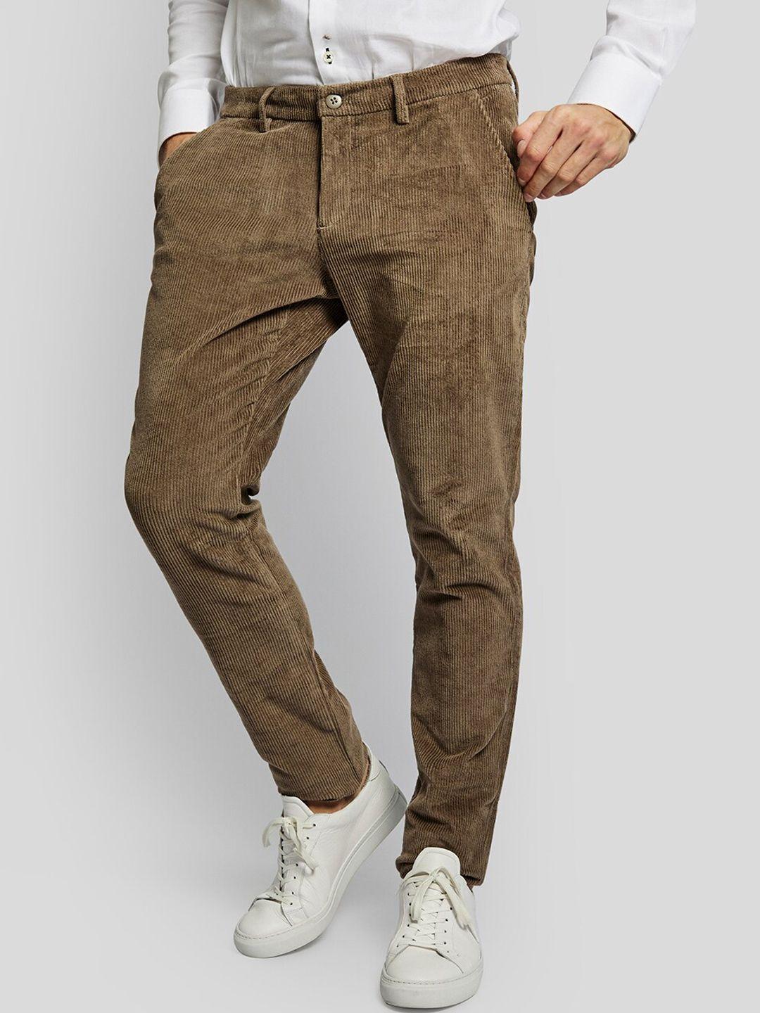 bruun-&-stengade-men-brown-striped-slim-fit-trousers