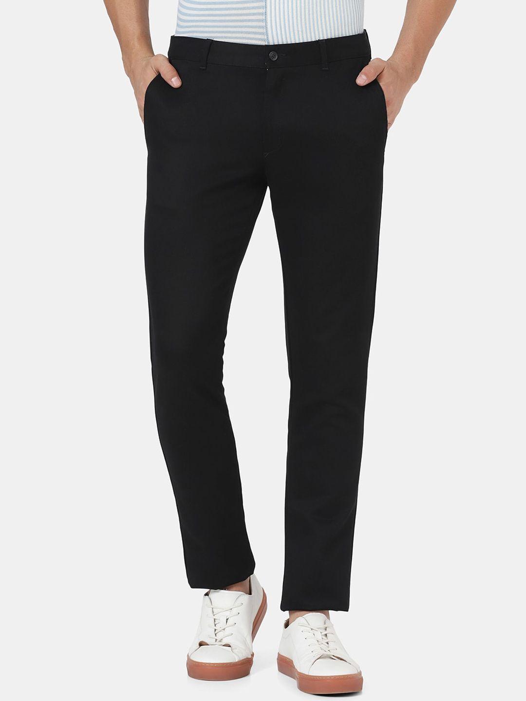 blackberrys-men-black-slim-fit-low-rise-trousers