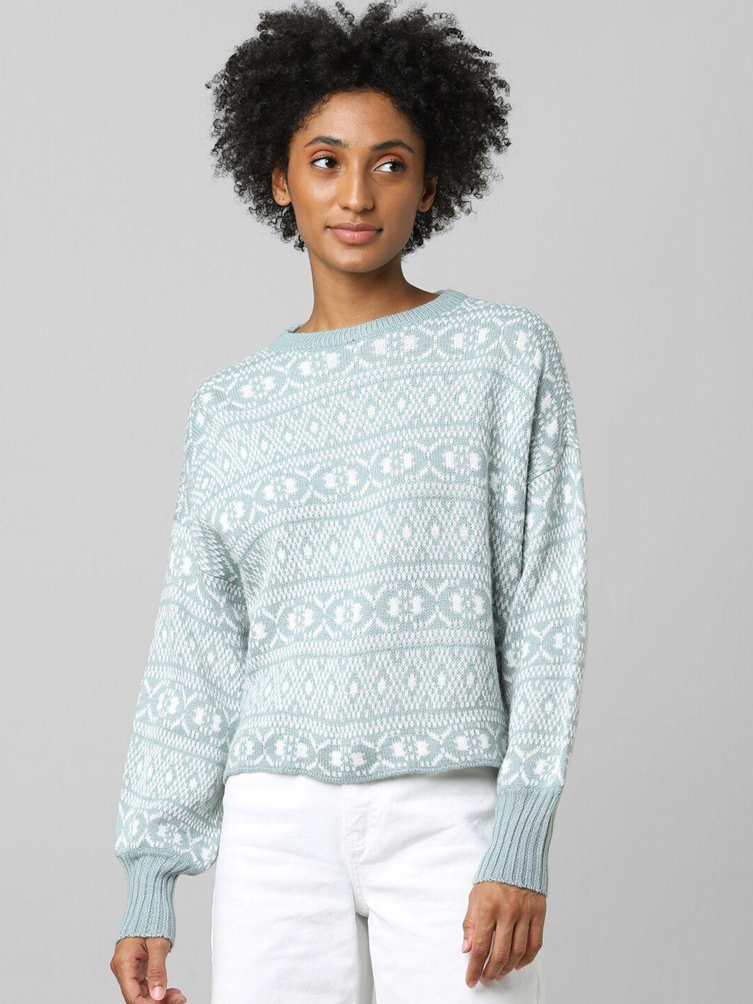 only-women-blue-&-white-pullover