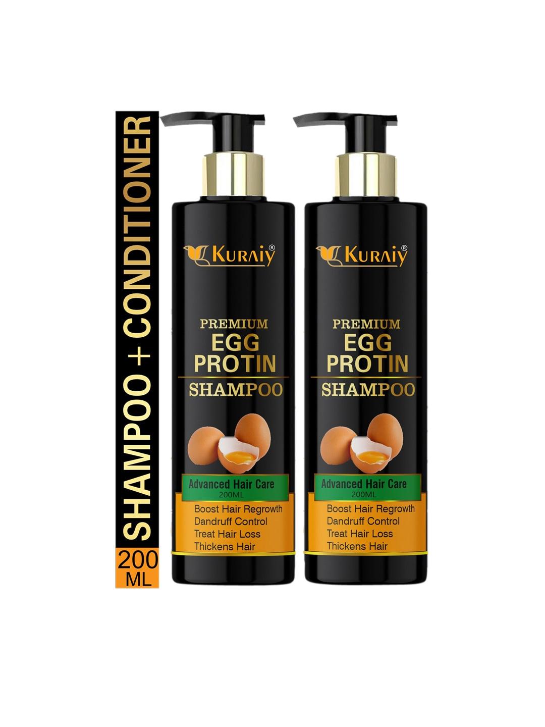 KURAIY Adults Yellow Strength & Shine with Egg Protein Shampoo & Conditioner 400 gm