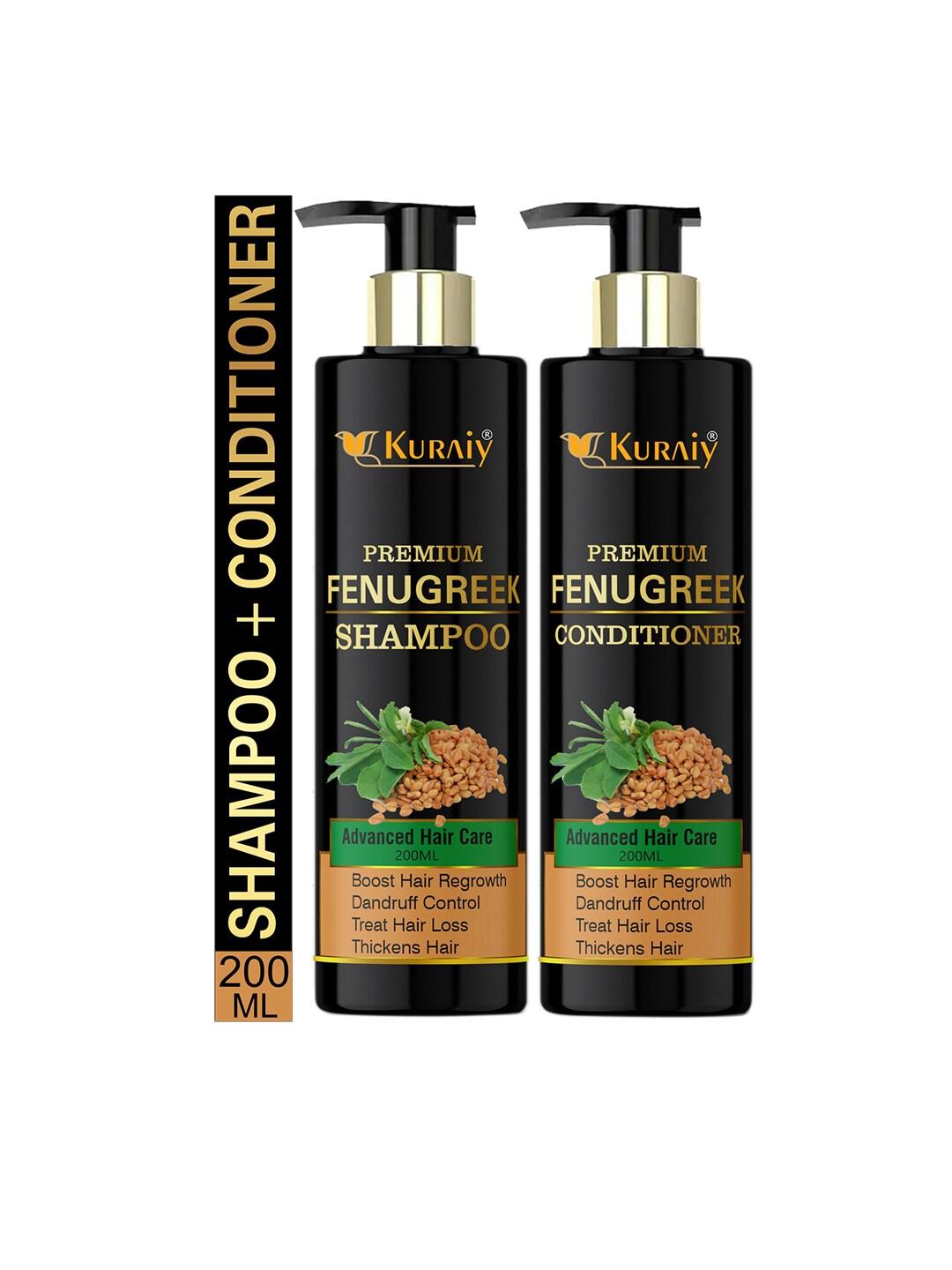 KURAIY Premium Advanced Hair Care Fenugreek Shampoo & Conditioner - 200 ml Each