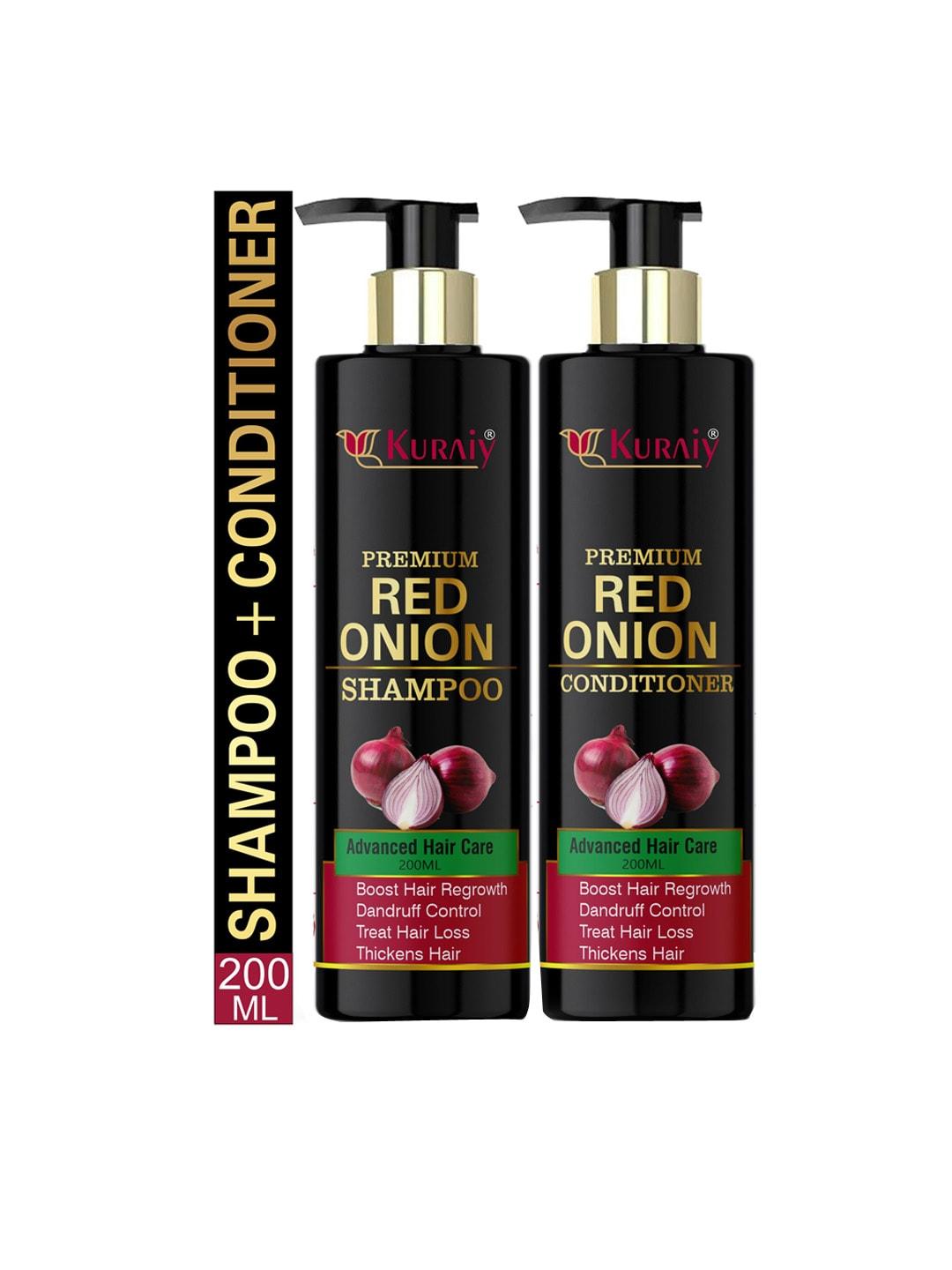 KURAIY Premium Advanced Hair Care Red Onion Shampoo & Conditioner - 200 ml Each