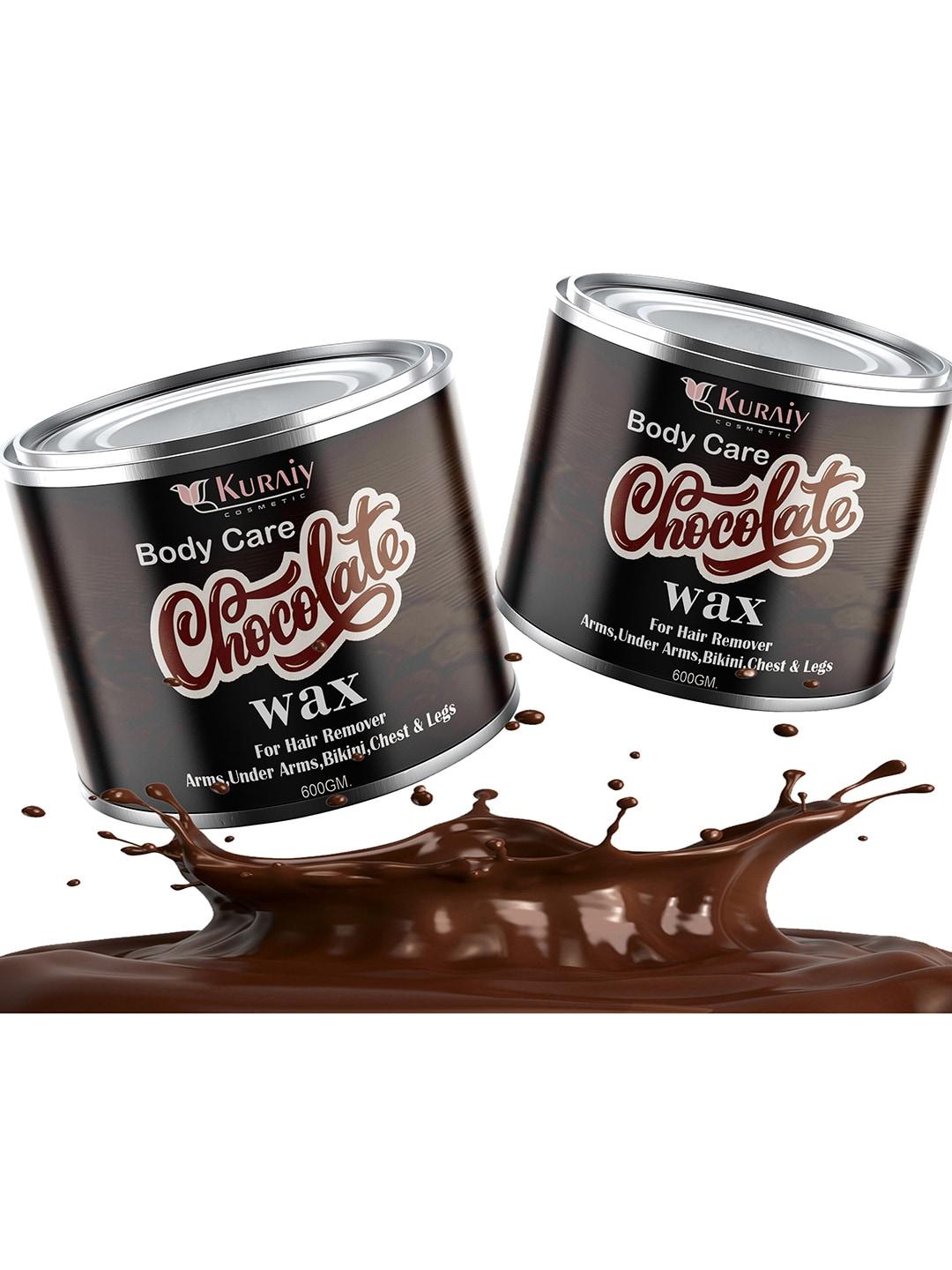 KURAIY Set of 2 Body Care Detan Chocolate Wax for Body Hair Removal - 600 g Each