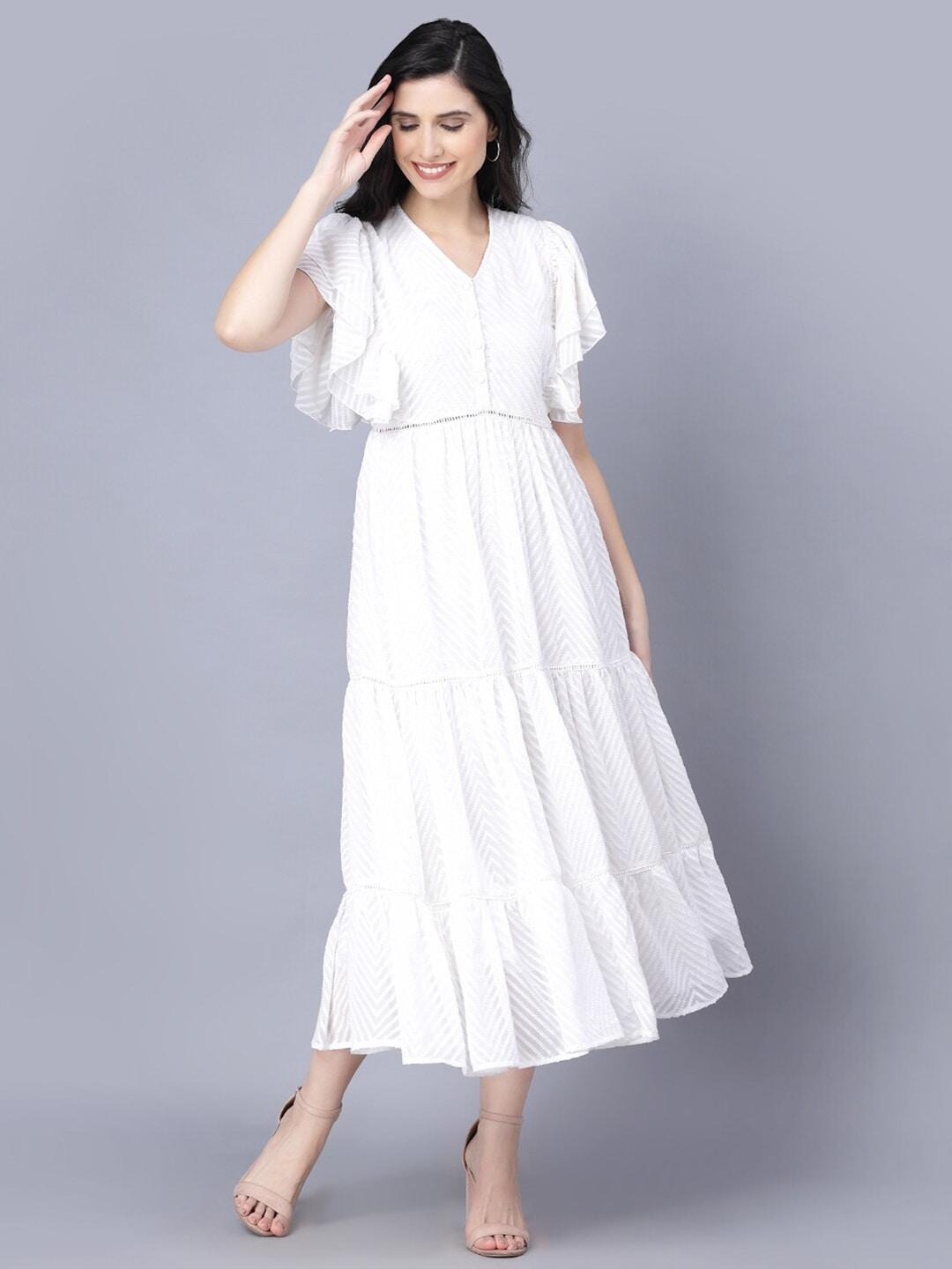myshka-women-white-georgette-midi-dress