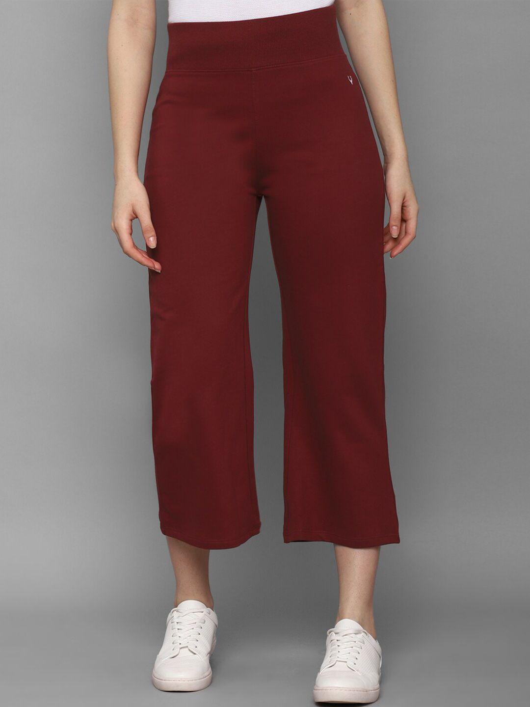 allen-solly-woman-women-maroon-solid-culottes-trousers