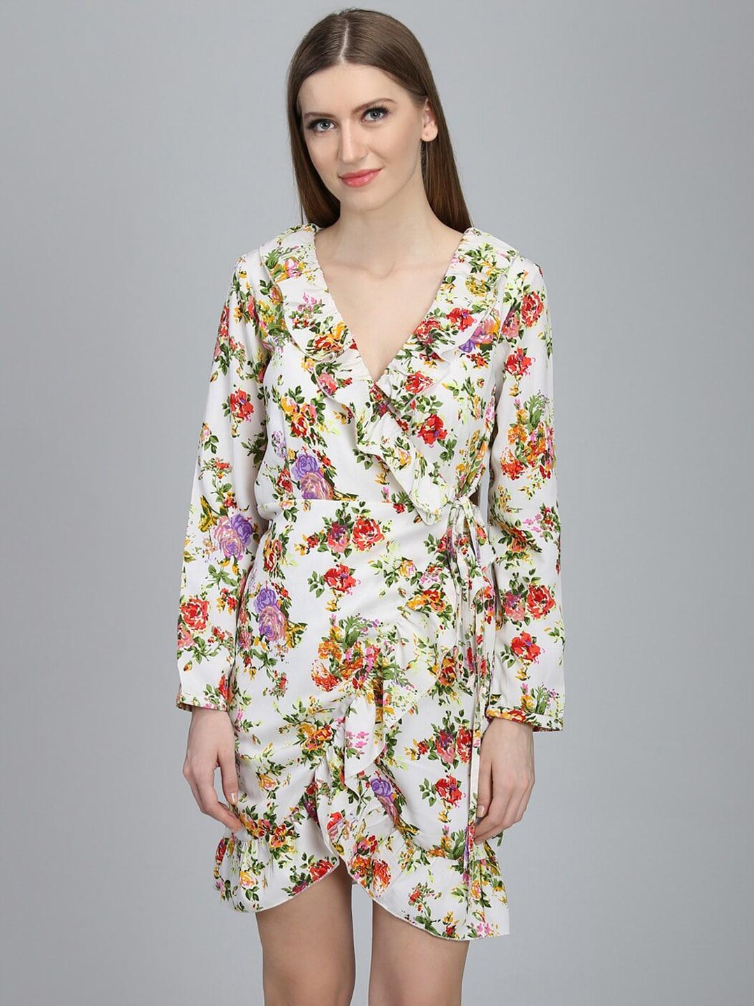 dodo-&-moa-off-white-&-red-floral-crepe-wrap-ruffled-dress