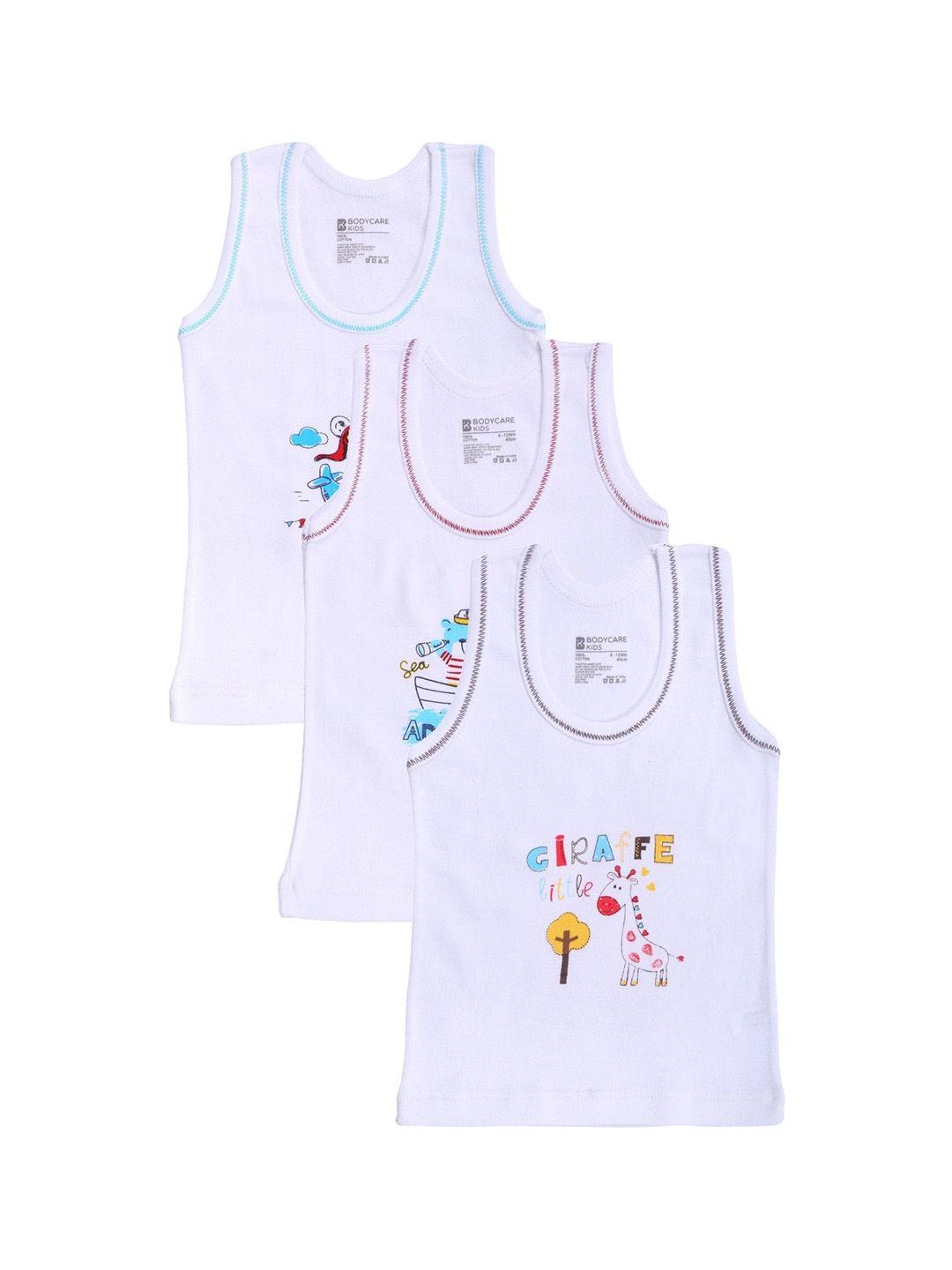 Bodycare Kids Infant Boys Pack Of 3 Printed Cotton Innerwear Vests