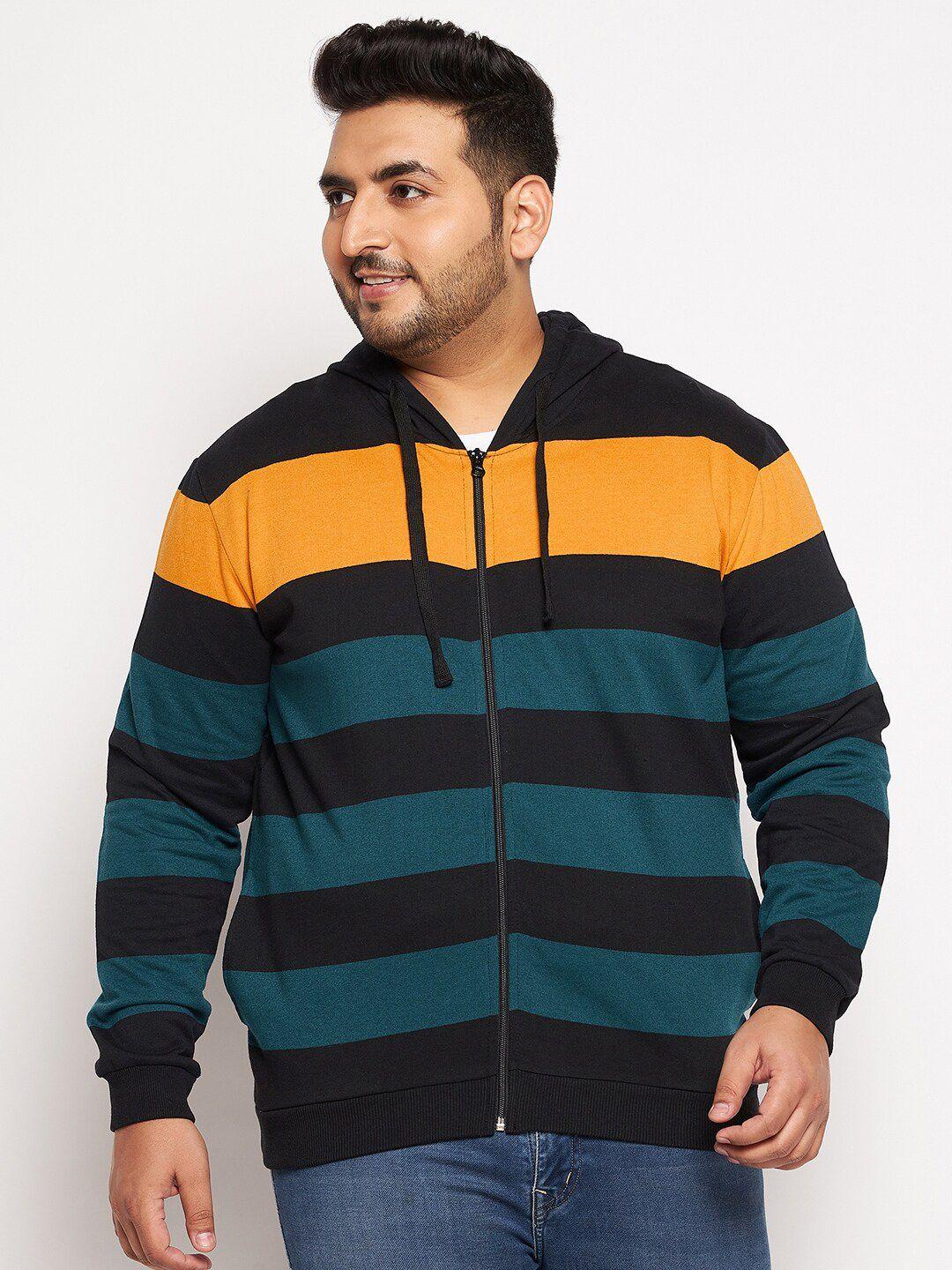 austivo-men-black-striped-hooded-sweatshirt