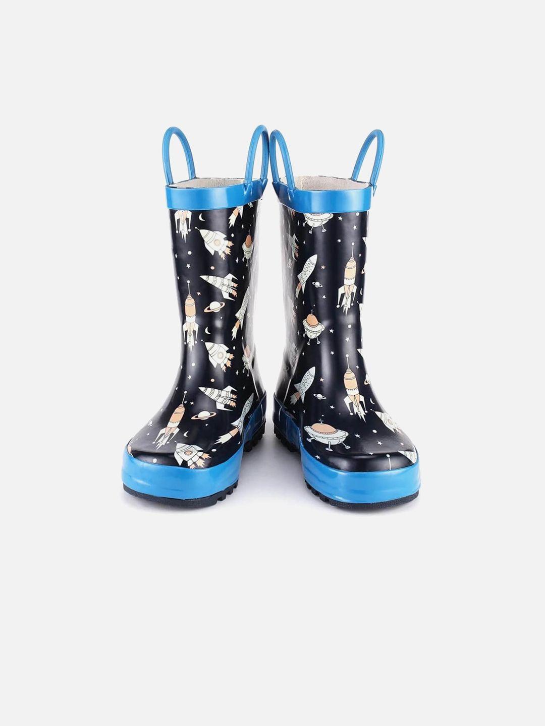 little-surprise-box-llp-kids-blue-astronaut-print-mid-top-gum-rain-boots