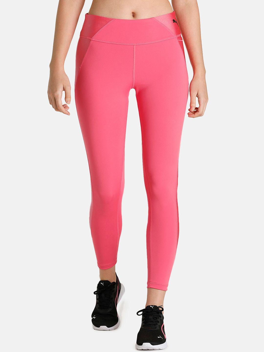 Puma Women Pink Solid Day in Motion Tights