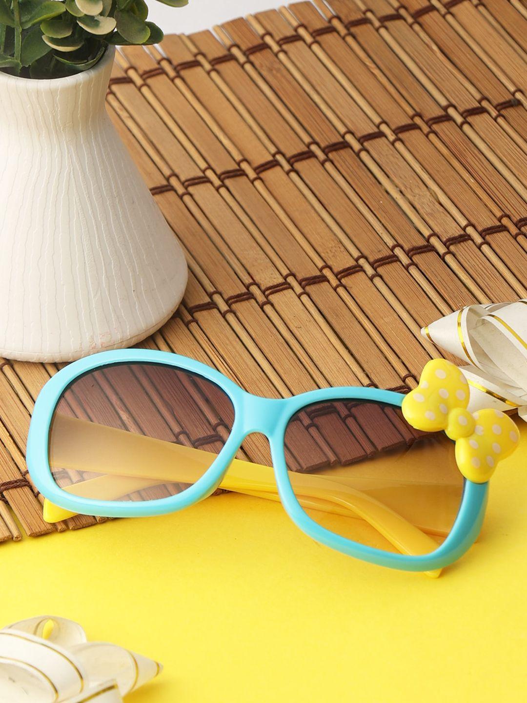 PASSION PETALS Girls Brown & Blue Oval Sunglasses UV Protected Lens11-8bluesunglasses-Blue