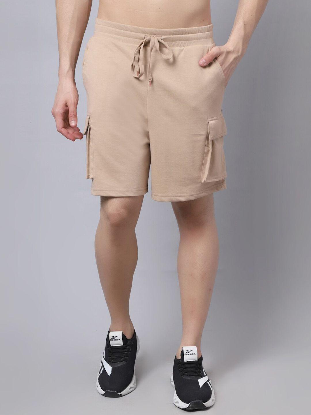door74-men-beige-outdoor-cotton-shorts