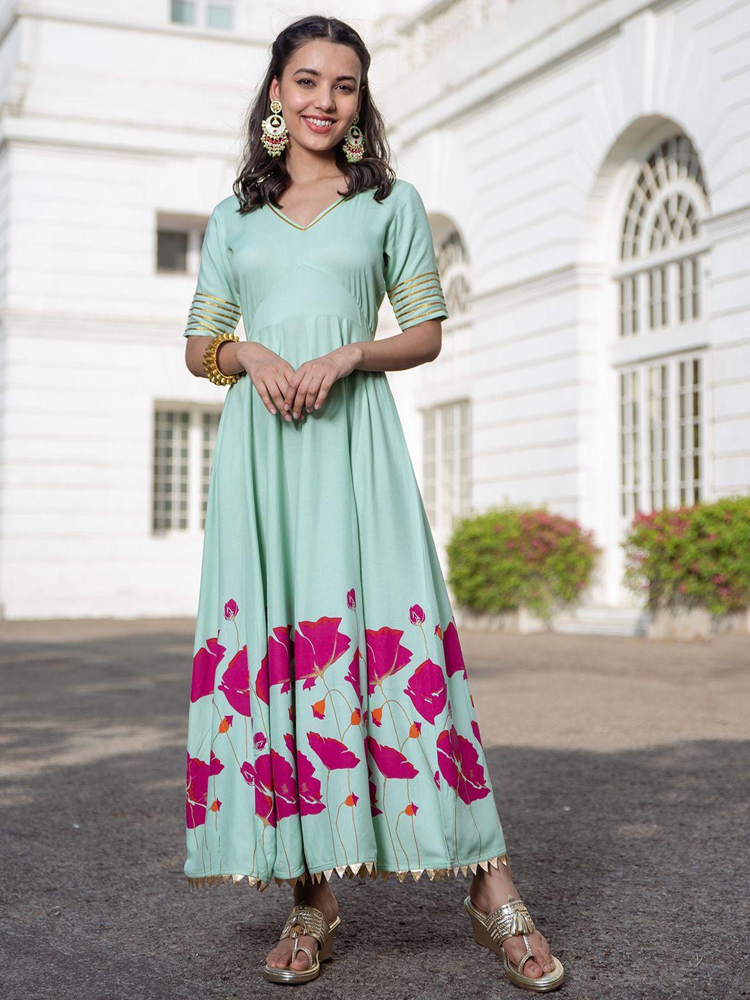 rustorange-women-mint-green-floral-print-gota-detail-maxi-dress