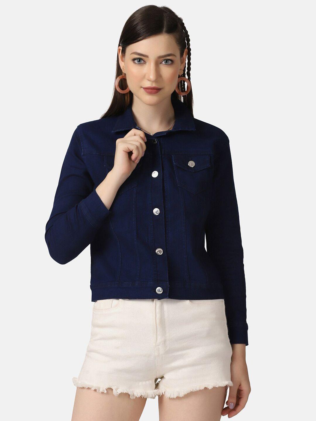 buy-new-trend-women-blue-lightweight-crop-denim-jacket